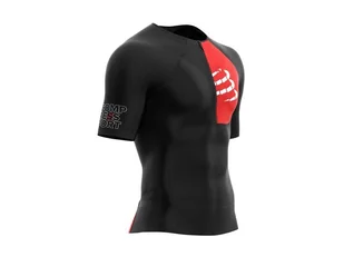 COMPRESSPORT Triathlonowa koszulka kompresyjna TRIATHLON POSTURAL AERO TOP czarna - Koszulki sportowe męskie - miniaturka - grafika 6