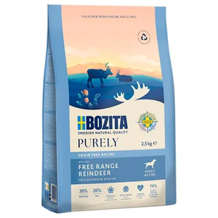 Bozita Dog Purely Adult Active Grain Free, renifer - 2,5 kg - Sucha karma dla psów - miniaturka - grafika 1