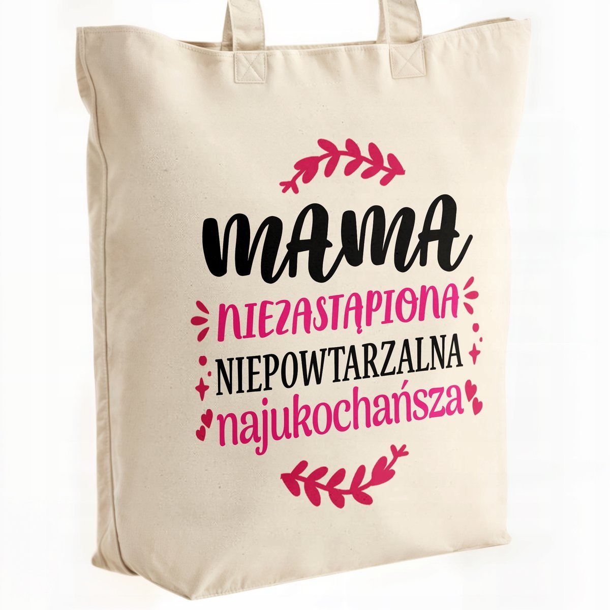 Torba bawełniana premium na zakupy Dzień Matki Prezent Niezastąpiona