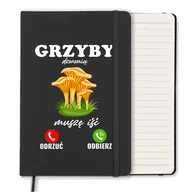 Notesy i bloczki - NOTES CZARNY W LINIE Z GUMKĄ A5 DLA GRZYBIARZA WZ - miniaturka - grafika 1