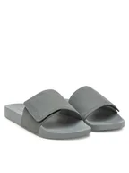 Klapki i japonki męskie - Calvin Klein Japonki Adj Pool Slide Canvas Logo HM0HM01749 Szary - miniaturka - grafika 1