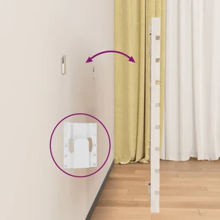 Wezgłowie łóżka, białe, 81x3x63 cm, lite drewno sosnowe Lumarko! - Inne meble do sypialni - miniaturka - grafika 7