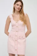 Sukienki - Guess sukienka kolor różowy mini prosta - miniaturka - grafika 1