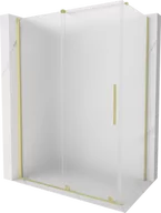 Kabiny prysznicowe - Mexen Velar kabina prysznicowa rozsuwana 140x80 cm, szron, złota szczotkowana - 871-140-080-31-55 - miniaturka - grafika 1