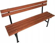 Wyposażenie miejsc publicznych - Ławka ogrodowa Karstal ławka stalowa ławka parkowa ławka ogrodowa meble ogrodowe drewniane oparcie OSLO 9543 - miniaturka - grafika 1