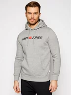 Bluzy męskie - Jack&Jones Bluza Corp Old Logo 12137054 Szary Regular Fit - miniaturka - grafika 1