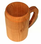 Kubki - Chłopcy z Rancza Kubek Kufel drewniany Czereśniowy Z Uchem 204 - miniaturka - grafika 1