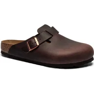 Klapki i japonki męskie - Birkenstock Skórzane mule Boston SFB LEOI Habana - miniaturka - grafika 1