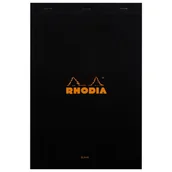 Notesy i bloczki - Blok Rhodia N°19 A4+ 21x31,8 cm, gładki, czarny - miniaturka - grafika 1