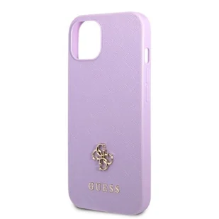 Guess GUHCP13SPS4MU iPhone 13 mini 5,4" purpurowy/purple hardcase Saffiano 4G Small Metal Logo - Etui i futerały do telefonów - miniaturka - grafika 6