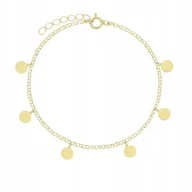 Bransoletki - Pozłacana Bransoletka na nogę z kółkami - miniaturka - grafika 1