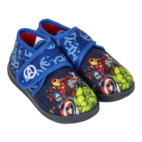 CERDÁ LIFE'S LITTLE MOMENTS Kapcie domowe średnie buty Avengers, kapcie unisex dziecięce, niebieskie, 26 EU, Niebieski, 26 EU