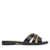 Klapki i japonki damskie - Klapki Guess FLJRLL LEA19 Czarny - miniaturka - grafika 1