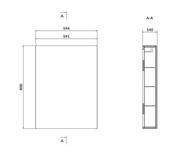 Szafki łazienkowe - Cersanit LARGA 60 szafka wisząca szara S932-006 S932-006 - miniaturka - grafika 1