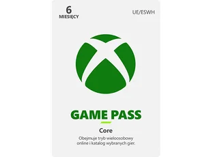 Kod aktywacyjny MICROSOFT Subskrypcja Xbox Game Pass Core 6 miesięcy - Kody i doładowania cyfrowe - miniaturka - grafika 1