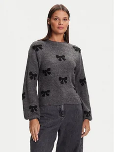ONLY Sweter Bora 15360712 Szary Regular Fit - Swetry damskie - miniaturka - grafika 1