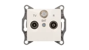 Schneider Electric Schneider Sedna kremowy gniazdo R-RTV-SAT końcowe) SDN3501323 - Gniazdka elektryczne - miniaturka - grafika 1