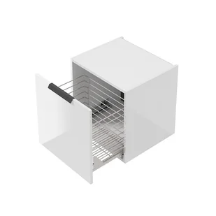 Szafka łazienkowa pod blat z koszem na pranie Defra Faro 50 cm biały połysk 001-B-05014 - Szafki łazienkowe - miniaturka - grafika 1
