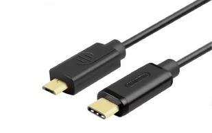 Unitek Przewód USB Typ-C do microUSB 1M Fast Charging Y-C473BK Y-C473BK - Kable komputerowe i do monitorów - miniaturka - grafika 1