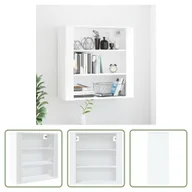 Szafki do salonu - The Living Store Szafka ścienna biała 80x33x80 cm materiał drewnopochodny - miniaturka - grafika 1