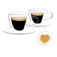 Kubki termiczne - Kondela Kubek termiczny ze spodkiem (2 szt.) Hotcool Typ 5 150 ml - przezroczysty - miniaturka - grafika 1