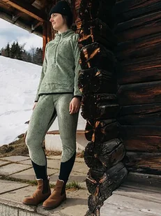 Burton Legginsy funkcyjne "[ak] Baker High Loft" w kolorze zielono-czarnym - Spodnie sportowe damskie - miniaturka - grafika 1