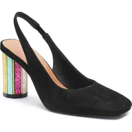 Czółenka - Kurt Geiger Skórzane czółenka na słupku 225-PERSPEX - miniaturka - grafika 1