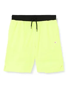 Champion Legacy Neon Spray-Soft Mesh Bermudy Szorty Dla Dzieci i Chłopców, Żółty fluorescencyjny, 11-12 lat - Spodenki damskie - miniaturka - grafika 1