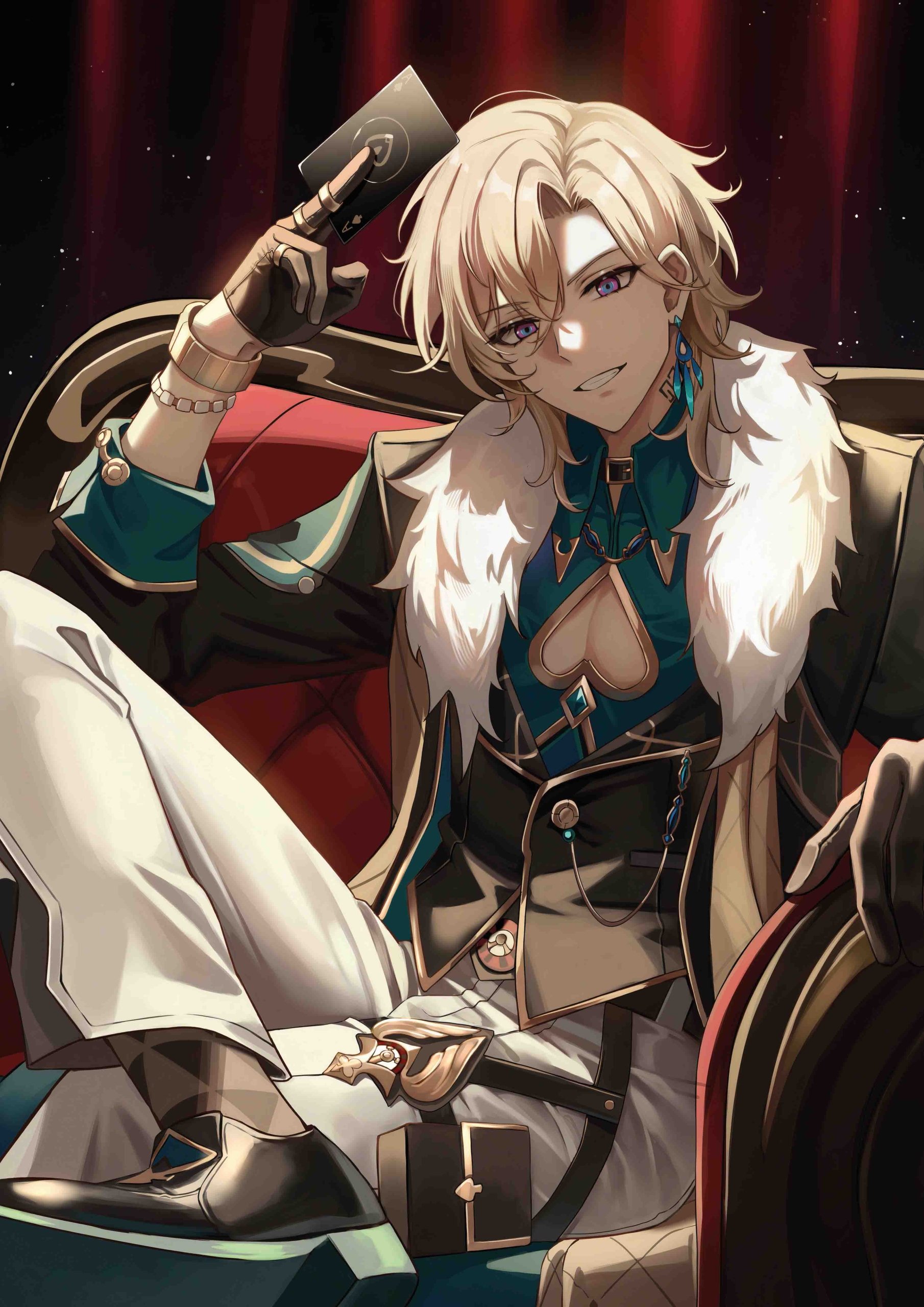 Plakat A3 Honkai Star Rail Hsr Anime Gra Aventurine Kakavasha