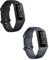 Akcesoria do smartwatchy - 2x PASEK DO Fitbit Charge 3/4 CZARNY SZARY TPU WODOODPORNY OPASKA S - miniaturka - grafika 1