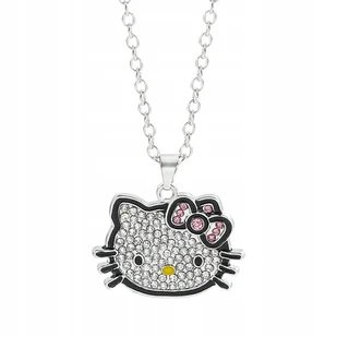 Naszyjnik Hello Kitty Fairy Goth srebrny streetwear Y2K prezent - Naszyjniki - miniaturka - grafika 1