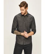 Koszule męskie - Lee Worker Męska Koszula Materiałowa Shirt Black L67Zbh01-M - miniaturka - grafika 1