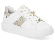 Sneakersy damskie - Buty sportowe sneakersy damskie Rieker W1202-82 skórzane białe-36 - miniaturka - grafika 1