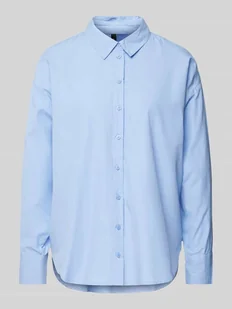 Bluza koszulowa o kroju oversized z mieszanki bawełny model ‘FANNI’ - Koszule damskie - miniaturka - grafika 1