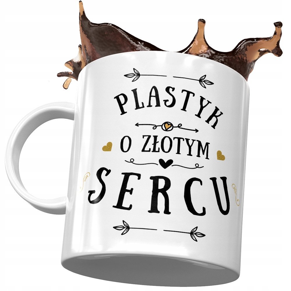 Dla Plastyka Kubek na Urodziny Imieniny na Prezent z Nadrukiem ze Zdjęciem + Opakowanie na prezent (wzór 01)