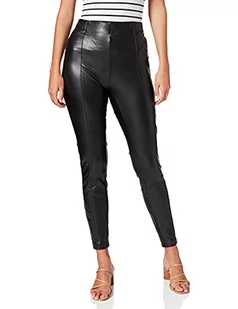 ONLY Legginsy damskie sztuczna skóra, czarny, XS - Legginsy - miniaturka - grafika 1