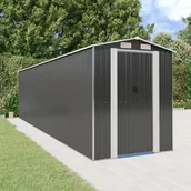 Altany ogrodowe - Szopa ogrodowa, antracytowa, 192x772x223 cm, stal galwanizowana - miniaturka - grafika 1