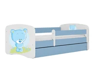 Łóżka dla dzieci i młodzieży - Łóżko dla dziecka, barierka, Babydreams, niebieski miś, niebieskie - miniaturka - grafika 1