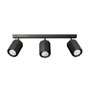 Lampex Plafon Hex 3 czarny lampex_744/3 CZA - Lampy sufitowe - miniaturka - grafika 1