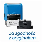 Pieczątki - Pieczątka, pieczątki ZA ZGODNOŚĆ Z ORYGINAŁEM nowa, 14x36, Colop 20 - miniaturka - grafika 1
