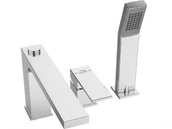 Baterie wannowe i prysznicowe - LAVEO BLQ 013D KVADRATO Bateria wannowa 3-otworowa Jednouchwytowa Sposób montażu: ścienny Głowica: 35 mm Wykończenie: chrom - miniaturka - grafika 1