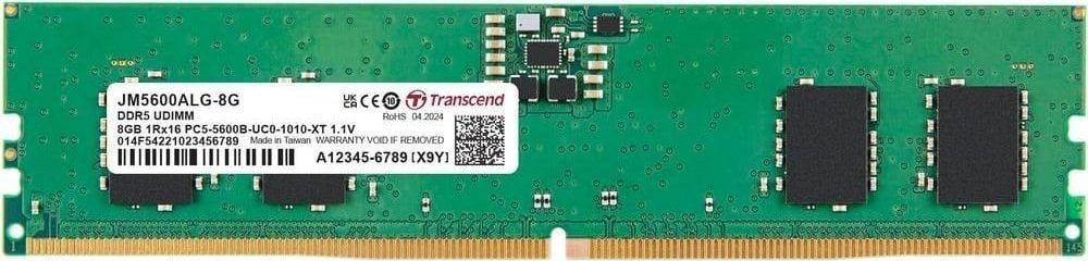 Pamięć Transcend JetRam, DDR5, 8 GB, 5600MHz, CL46 JM5600ALG-8G