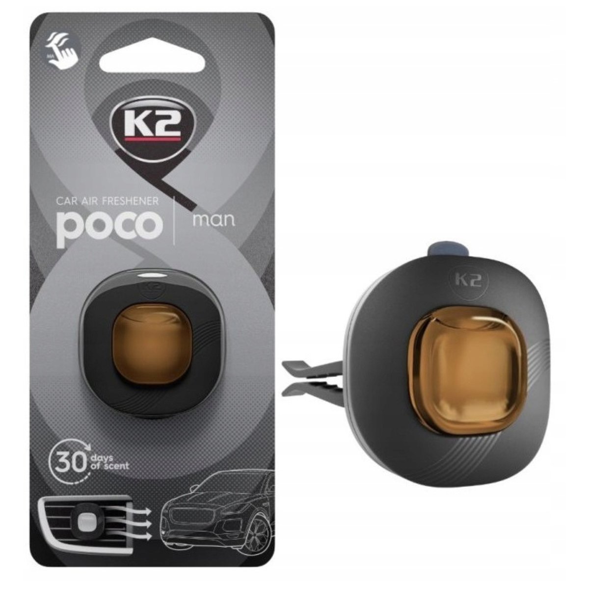 K2 V352 POCO MAN Zapach Odświeżacz Samochodowy Wkład Membranowy w Kratkę