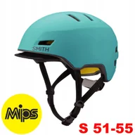 Kaski rowerowe - Smith Kask rowerowy miejski Bmx skate Express Mips S 51-55 żółty neon Led - miniaturka - grafika 1