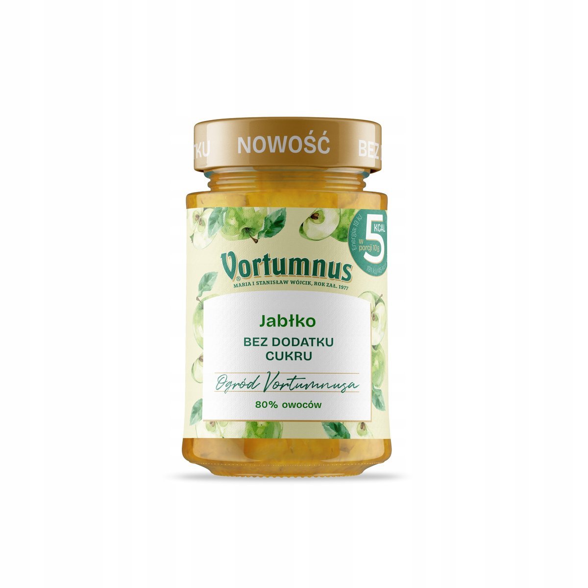 DŻEM JABŁKO BEZ CUKRU 80% OWOCÓW VORTUMNUS 280G