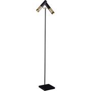 Lampy stojące - Amplex Kavos lampa stojąca 2x50W czarna/złota 8378 - miniaturka - grafika 1