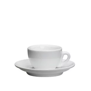 Cilio Filiżanka ze spodkiem do espresso Roma biała CI-215007 - Filiżanki - miniaturka - grafika 1