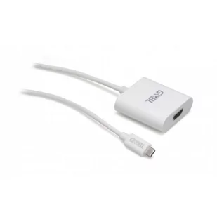 G&BL G&BL Adapter USB C męski/HDMI żeński biały 0.2m blister 3805 - Kable komputerowe i do monitorów - miniaturka - grafika 1