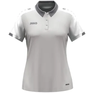 JAKO Damska koszulka polo Dynamic, jasnoszara/biała/szara, L - Koszulki i topy damskie - miniaturka - grafika 1