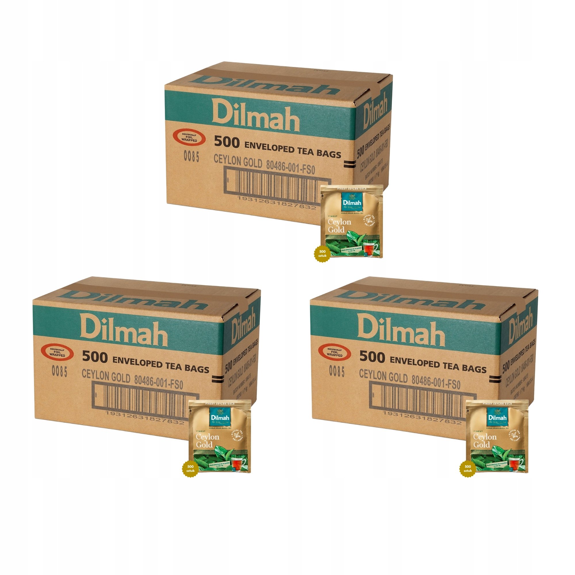 3x Herbata czarna Dilmah Ceylon Gold 500 Kopert